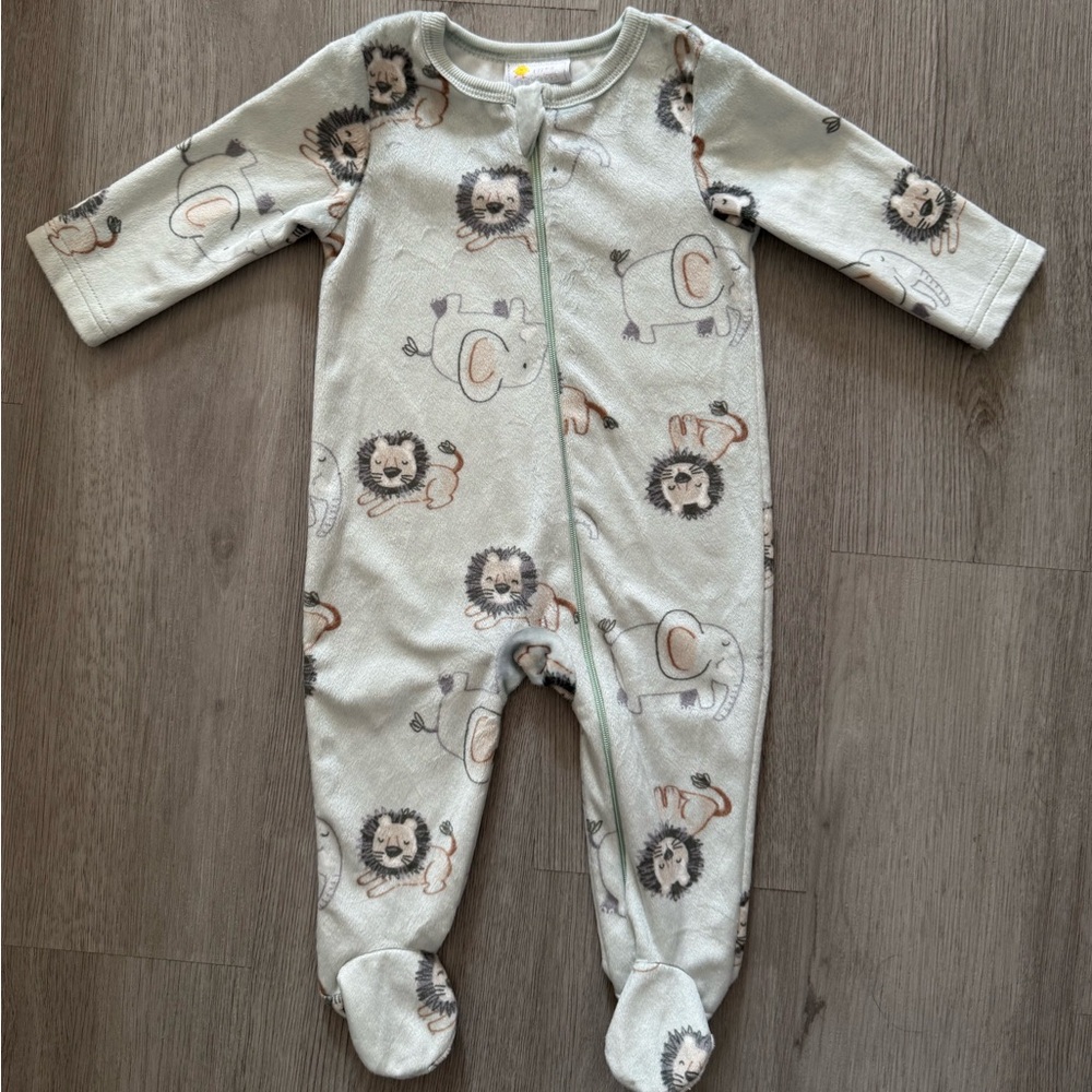 Blue Tiger Print Baby Pajamas | Cozy Sleepwear